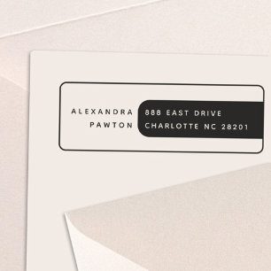 Carimbo Auto Entintado Modern Minimalist Name and Address Self-inking Sta