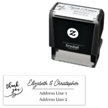 Modern minimalist thank you return address 