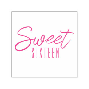 Carimbo Auto Entintado Modern Sweet Sessenta garotas rosa quentes 16º