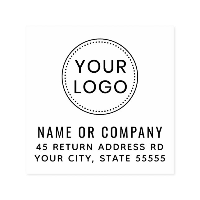 Carimbo Auto Entintado Moderno adicionar seu próprio endereço personaliza (Design)