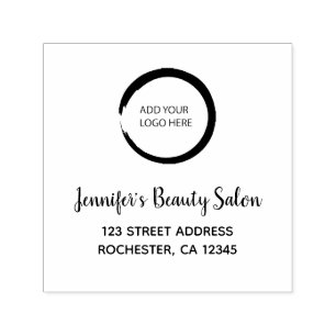 Carimbo Auto Entintado Moderno adicione seu próprio logotipo profissional