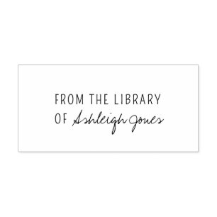 Carimbo Auto Entintado Moderno Da Biblioteca De Script Simples
