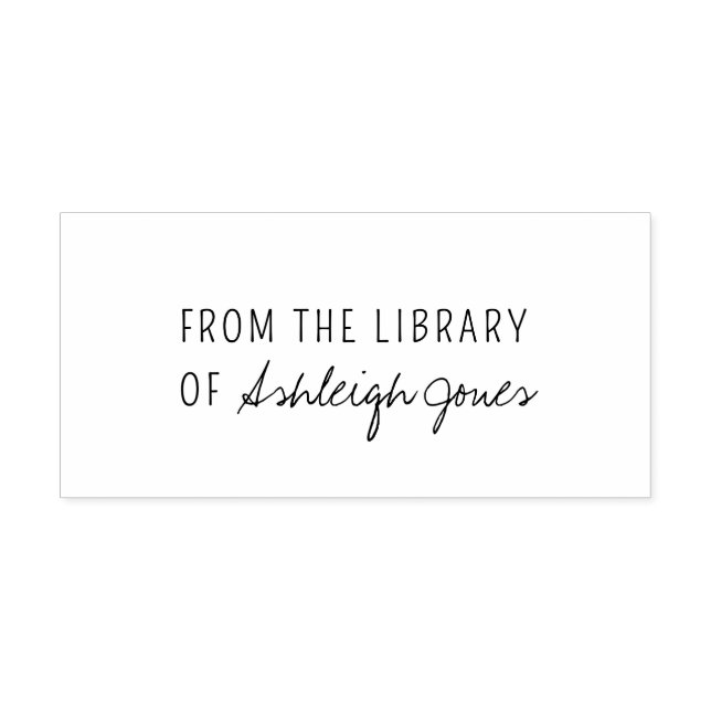 Carimbo Auto Entintado Moderno Da Biblioteca De Script Simples (Design)