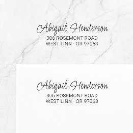 Carimbo Auto Entintado Moderno Elegante manuscrito 10a | Endereço de devo