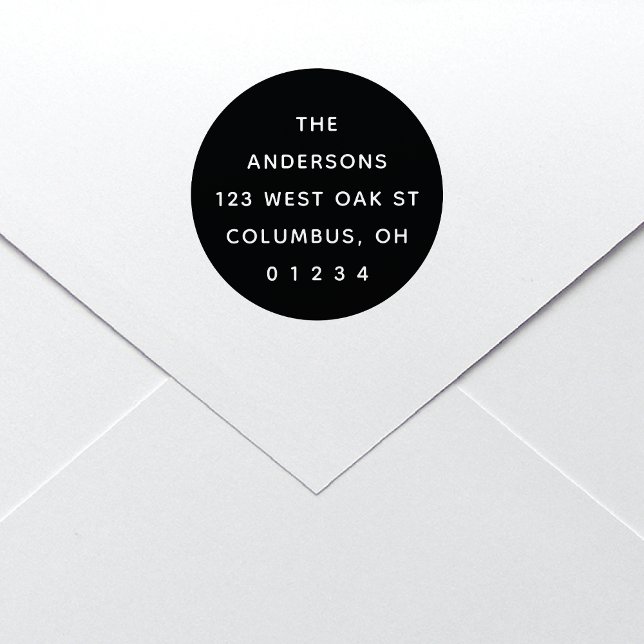 Carimbo Auto Entintado Moderno em chic preto e branco (Criador carregado)