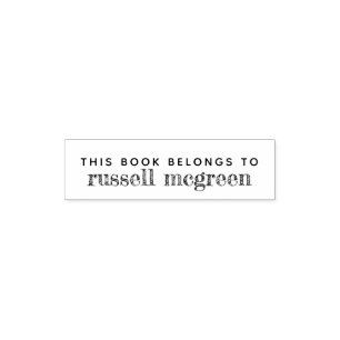 Carimbo Auto Entintado Moderno Este Livro Pertence A