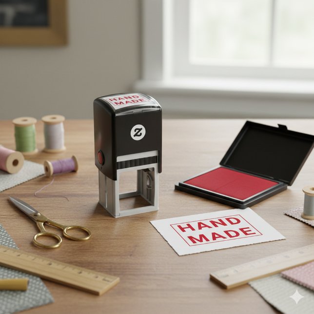 Carimbo Auto Entintado Moderno Estilo Artesanal Profissional (Modern Stylish Handmade Professional Self-inking Stamp)