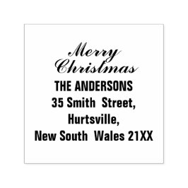 Carimbo Auto Entintado Moderno Script Feliz Natal