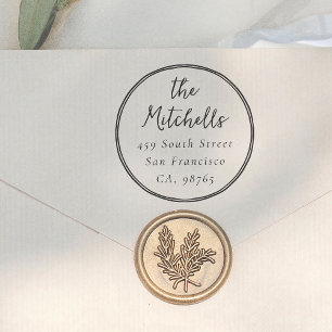 Carimbo Auto Entintado Moldura Caprichosa Moderna Endereço de Devolução C