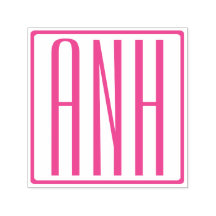 Monograma Cor-de-rosa Fuchsia Moderno 3