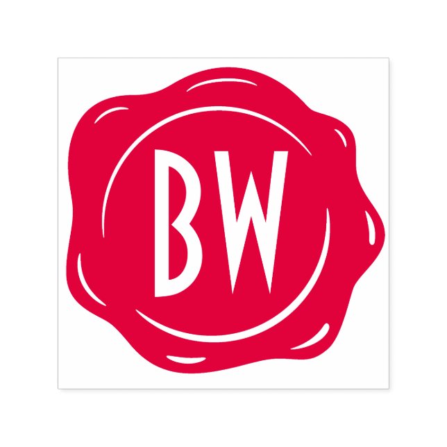 Carimbo Auto Entintado Monograma de cera Personalizar luxo clássico (Design)