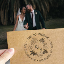 Monograma de Letra Tropical de Letra de Script Ele