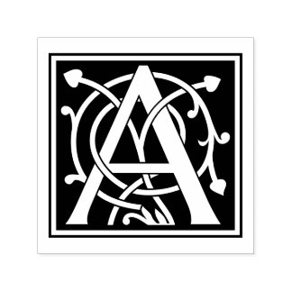 Carimbo Auto Entintado Monograma de Mercer Personalizado Inicial