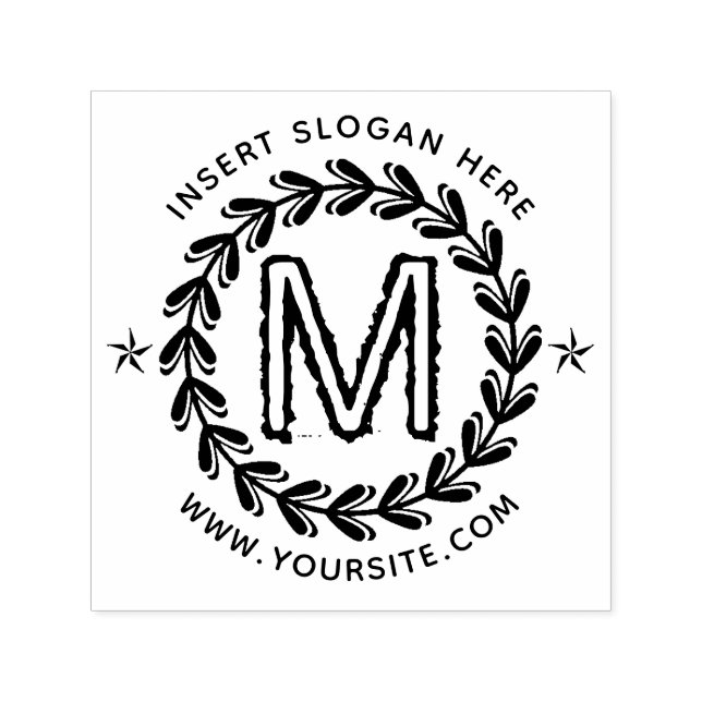 Carimbo Auto Entintado Monograma de negócios personalizado (Design)