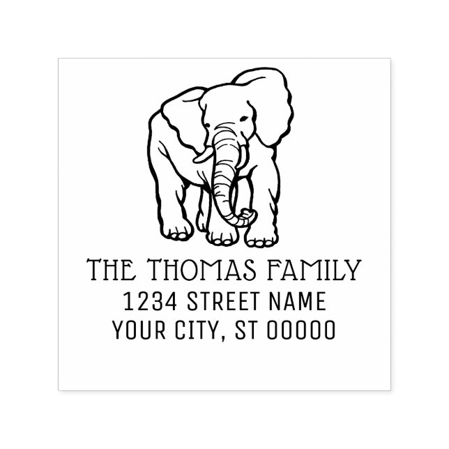 Carimbo Auto Entintado Monograma de Nome e Endereço de Retorno de Arte em (Design)