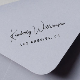 Carimbo Auto Entintado Monograma de Script de Assinatura Chic