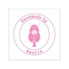 Carimbo Auto Entintado Monograma de Vaca Highland Fabricada Por