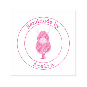 Carimbo Auto Entintado Monograma de Vaca Highland Fabricada Por