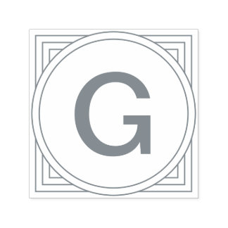 Carimbo Auto Entintado Monograma Geométrico