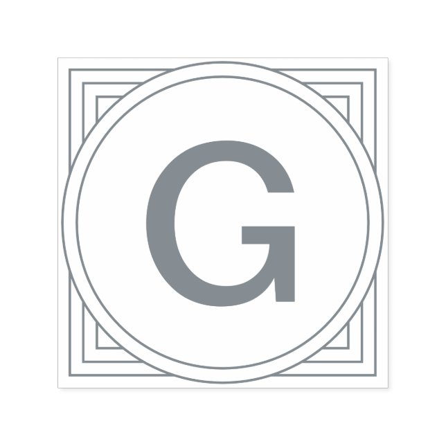 Carimbo Auto Entintado Monograma Geométrico (Design)