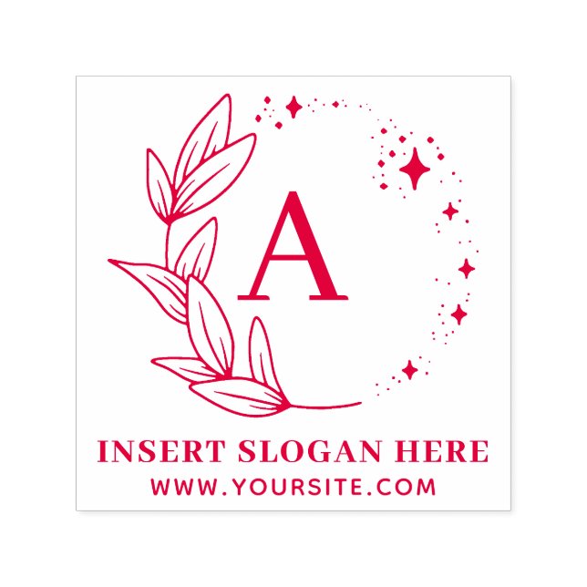 Carimbo Auto Entintado Monograma Personalizado de Empresa Autoentintável (Design)