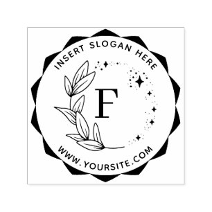 Carimbo Auto Entintado Monograma personalizado de negócios com autoimpres