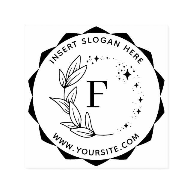 Carimbo Auto Entintado Monograma personalizado de negócios com autoimpres (Design)