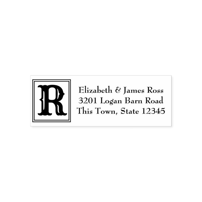 Carimbo Auto Entintado Monograma Russo do País (Design)