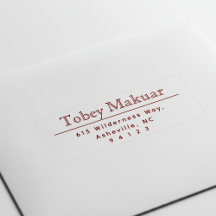 Monogramas iniciais endereço de retorno mínimo mod