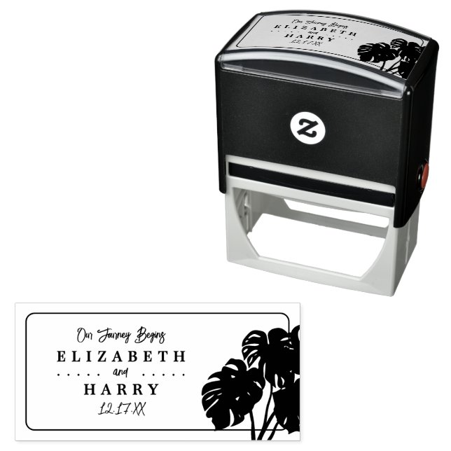 Carimbo Auto Entintado Monstera tropical (In Situ)