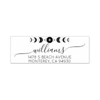 Moon Phase Celestial Wedname & Return Address