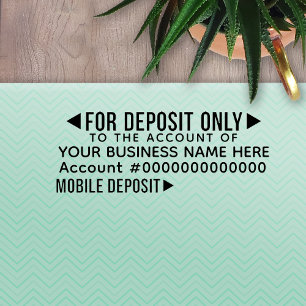 Carimbo Auto Entintado Móvel Apenas Para Depósito Banco Básico De Negócio