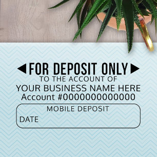 Carimbo Auto Entintado Móvel Apenas Para Depósito Banco Básico De Negócio