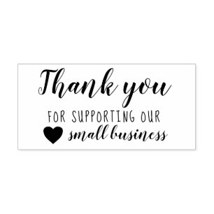 Carimbo Auto Entintado Muito obrigado, meu coração pequeno negócio Carimb