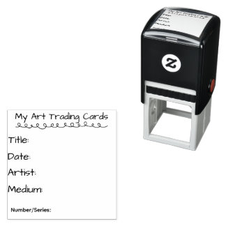 Carimbo Auto Entintado My Art Trading Cards Self Inking Rubber Stamp