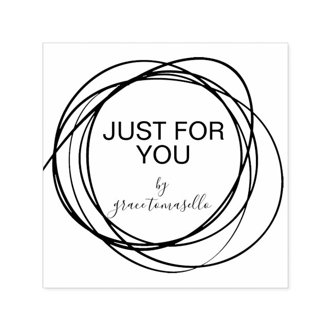 Carimbo Auto Entintado Na moda Scribble Apenas Para Você Por Personalizad (Design)