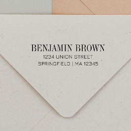 Carimbo Auto Entintado Na moda Serif Return Address Personalizado