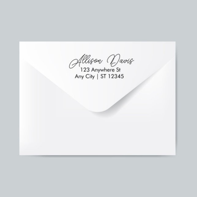 Carimbo Auto Entintado Na moda Trendy | Nome da família e endereço de ret (Criador carregado)