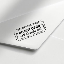 Carimbo Auto Entintado Não Abrir Até 25 De Dezembro