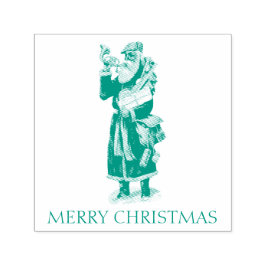 CARIMBO AUTO ENTINTADO NATAIS VINTAGES SANTA CLAUS RUBBER STAMP
