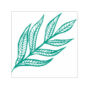 Carimbo Auto Entintado Nature Art Leaf Design