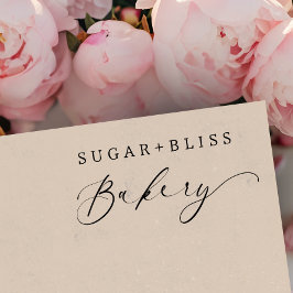 Carimbo Auto Entintado Negócios de Folha de Script Manuscrito Moderno