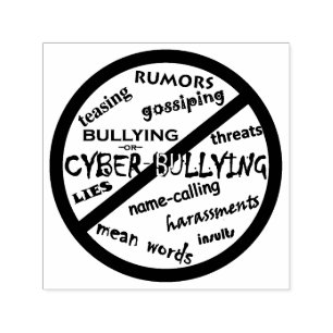 Carimbo Auto Entintado Nenhuma Preferencialmente de Mensagem de Bullying 