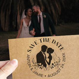 Carimbo Auto Entintado Noiva E Noivo Salvem A Data Data De Casamento Nome