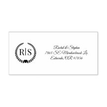 Noiva Simples e Endereço de Retorno do Monograma d