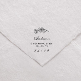 Carimbo Auto Entintado Nome Botânico Endereço de retorno Eucalyptus Green