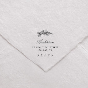 Carimbo Auto Entintado Nome Botânico Endereço de retorno Eucalyptus Green