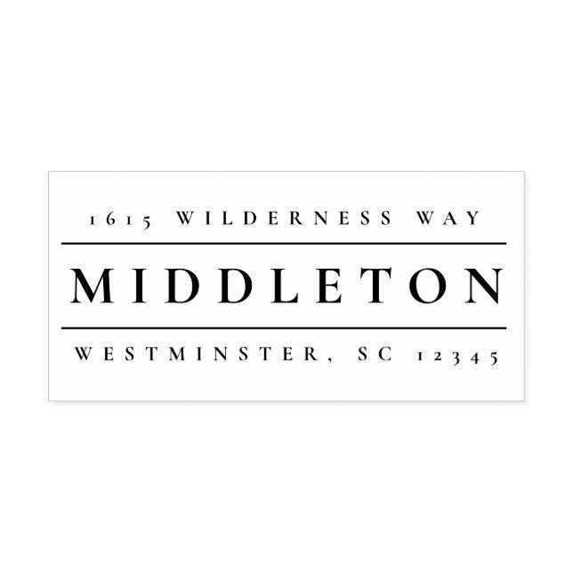 Carimbo Auto Entintado Nome Clássico Endereço de Devolução (Design)