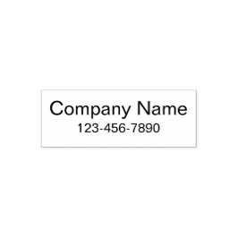 Carimbo Auto Entintado Nome comercial e Modelo de texto do número de tele