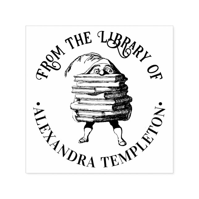 Carimbo Auto Entintado Nome da Biblioteca da Pilha de Carregandos de Enor (Design)